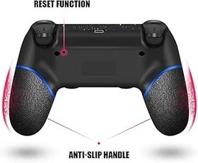 تصویر دسته بازی وایرلس پلی استیشن 4 برند AceGamer Wireless Controller for PS4, Custom Design V2 Gamepad Joystick for PS4 with Non-Slip Grip of Both Sides and 3.5mm Audio Jack! Thumb Caps Included! (Galaxy)