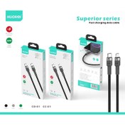 تصویر کابل شارژ تایپ C به لایتنینگ مدلCD-01 CD-01 FAST CHARGING DATA CABLE SUPERIOR SERIES