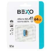 تصویر مموری 64 گیگ Bexo C10 U3 100 MB/S 667X 