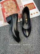 تصویر کفش کارمندی زنانه چرم مدل ۱۰۸۳ رنگ سیاه 