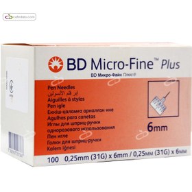 تصویر سرسوزن بی دی میکروفاین پلاس 6 میلی متر BD Micro-Fin Plus 6 mm needle head