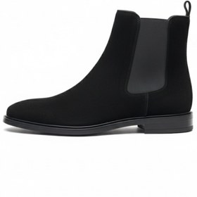 تصویر بوت مردانه ونتو مدل چلسی جنس چرم اشبالت مشکی - 44 VENETO Men's Chelsea boots, black ashbolt leather