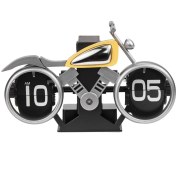 تصویر ساعت رومیزی مدل ورقه ای طرح موتور سیکلت 