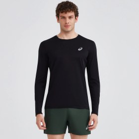 تصویر تی شرت تنیس مردانه اسیکس Asics Core LS Top- مشکی 