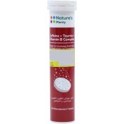 تصویر قرص جوشان نیچرز پلنتی کافئین تائورین و ویتامین B کمپلکس بسته ۲۰ عددی 