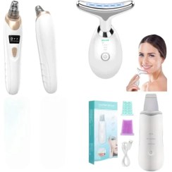 تصویر پک فیشیال کامل شامل میکرودرم و اتو صورت و ماساژور صورت 