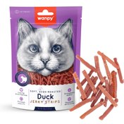 تصویر تشویقی گربه ونپی طعم اردک مدل رشته ای 80 گرمی Wanpy CAT Duck Jerky 80gr