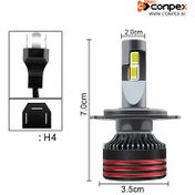 تصویر هدلایت کانپکس مدل M8 PRO 120000 پایه H7 دوکنتاکت Conpex headlight M8 PRO 120000 H7 base two contact
