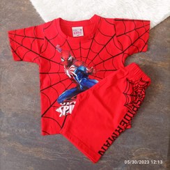 تصویر تیشرت شلوارک مرد عنکبوتی 