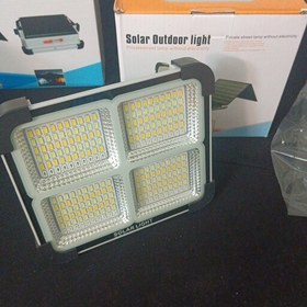 تصویر چراغ سولار سایز متوسط مناسب کمپ - ماهیگیری - خانه - فروشگاه و... SOLAR LED LIGHT پروژکتور شارژی قشمی شاپ QESHMISHOP 