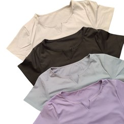 تصویر تیشرت یقه دلبری کد 10800200 