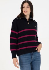 تصویر پلیور زنانه سرمه ای یو اس پولو 