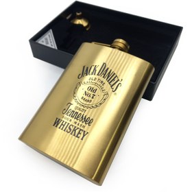 تصویر قمقمه جیبی تک استیل مدل جک دنیلز کد a79 