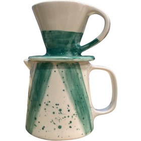 تصویر ست دریپر قهوه سه نفره 