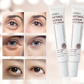 تصویر کرم دور چشم رفع چین و چروک و سیاهی رتینول مویکا MOIKA RETINOL REPAIR EYE CREAM 