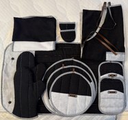 تصویر سرویس آشپزخانه مخمل سوزنی ۱۳ پارچه 