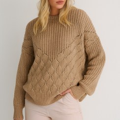 تصویر بلوز بافت طرح لوزی 