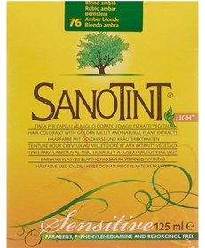 تصویر رنگ موی حساس آمبر بلوند 76 - رنگ موی دائمی طبیعی، 125 میلی‌لیتر برند sanotint Sensitive Hair Color Amber Blonde 76 - Natural Permanent Hair Dye, 125 ml