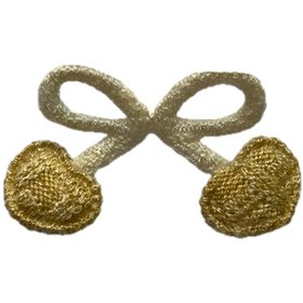 تصویر تکه دوزی طرح پاپیون با قلب 