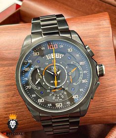 تصویر ساعت مچی مردانه تگ هویر کرنوگراف استیل مشکی صفحه گردTAG HEUER 8747 