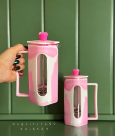 تصویر فرنچ پرس آبرنگی صورتی كد ١٠٤١ 