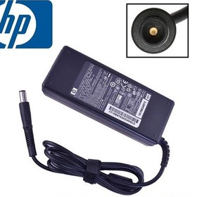 تصویر اداپتور و شارژر لپ تاپ اچ پی 19 ولت 4.7 آمپر سر بزرگ HP Laptop Adaptor Big Pin DC HP Laptop Adaptor Big Pin DC 19 V /4.7A