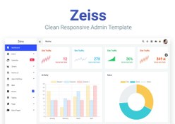 تصویر Zeiss - دانلود قالب مدیریت سایت رسپانسیو - داشبورد مدیریت - پنل ادمین 