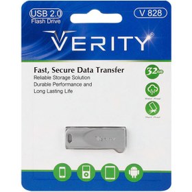 تصویر فلش مموری وریتی VERITY USB2.0 مدل V-828ظرفیت 32 گیگابایت VERITY USB2.0 Flash Memory Model V-828 Capacity 32 GB