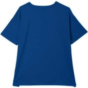 تصویر تی شرت زنانه یقه گرد آبی کاربنی کیدی Kiddy طرح میکی و دوستان کد 2234 