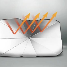 تصویر آفتابگیر خودرو مدل چتری ا Brella Shield Brella Shield