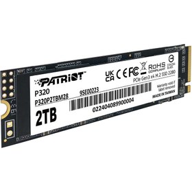 تصویر اس اس دی 2 ترابایت پاتریوت مدل P320 M.2 2280 PCIe Gen3 NVMe Patriot P320 M.2 2280 PCIe Gen3 NVMe 2TB Internal SSD