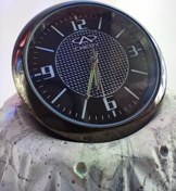 تصویر ساعت انالوگ خودرو - ۱_حاشیه مشکی بدنه کروم / استیل ضد زنگ CLOCK