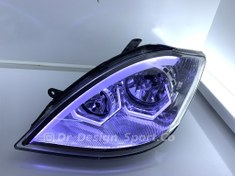 تصویر چراغ جلو اسپرت تیبا برند مدرن و جمع ساز طرح 3D-Wild بسته دو عددی - مدرن / سفید / داخل فابریک ( کروم ) 