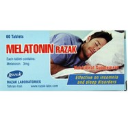 تصویر قرص ملاتونین 3 میلی گرم رازک 60 عدد ا Razak Melatonin 3 mg 60 Tablet Razak Melatonin 3 mg 60 Tablet