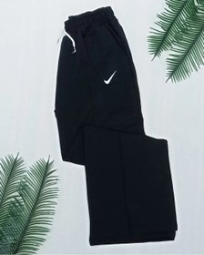 تصویر جدیدترین مدل ست کراپ شلوار زنانه گلکسی بگ مشکی نایک The newest model Set of crop pants for women Galaxy Baggy black Nike