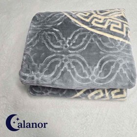 تصویر پتو دونفره طوسی طرح ورساچ جدید 