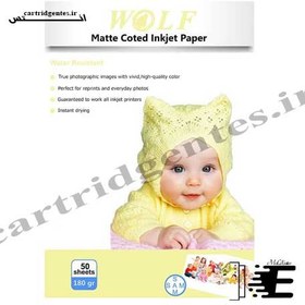 تصویر کاغذ کوتد 180 گرم ولف سایز A3 