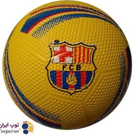 تصویر توپ فوتبال لاستیکی باشگاهی بارسا نمره 5 