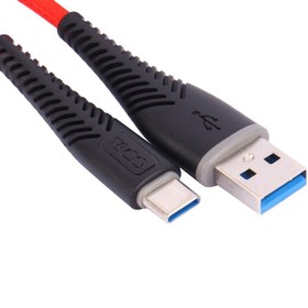 تصویر کابل شارژ و دیتا Type-C برند تسکو مدل TCC351 3A طول 1 متر TSCO TCC351 3A 1m USB To Type-C Cable