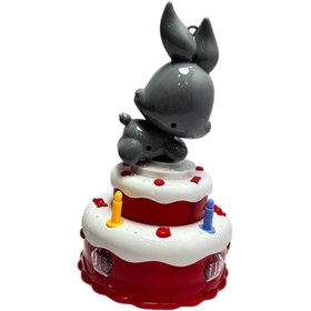 تصویر خرگوش موزیکال روی کیک 