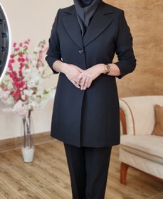 تصویر مانتو شلوار کتی کرپ مرویجت کد ۵۹۵ 