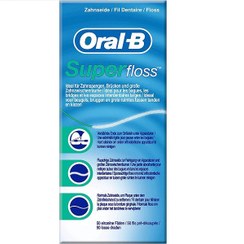 تصویر نخ دندان اورال-بی مدل Super Floss طول ۵۰ متر 