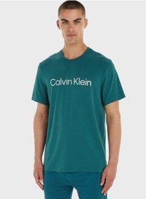 تصویر تی‌شرت یقه گرد لوگو برند Calvin Klein Logo Crew Neck T-Shirt