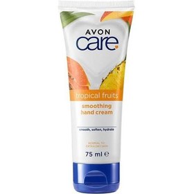 تصویر کرم دست مرطوب کننده و آبرسان آناناس، انبه و پاپایا اون 21172 Avon Care Smoothing Tropical Fruits Hand Cream 75ml