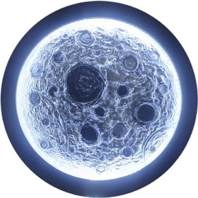 تصویر تابلو نوری مدل ماه کامل برجسته چراغ دار - ۷۰ 