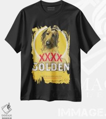 تصویر تیشرت طرح دار آبجوی طلایی XXXX استرالیایی اثر کاریکاتورهای سگ Graphic T-Shirt "XXXX Golden Australian Lager" by Canine Caricatures