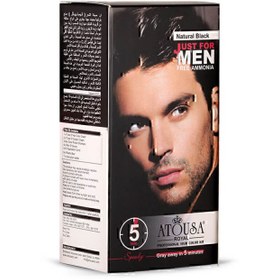 تصویر کیت رنگ موی مخصوص آقایان آتوسا رویال 03-مشکی طبیعی Atousa Royal Men Hair Color Kit