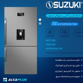 تصویر یخچال و فریزر 30 فوت سوزوکی Suzuki Bottom Freezer Refrigerator RBI625ESIR/IW