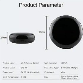 تصویر سنسور کنترل IR ﻫﻮﺷﻤﻨﺪ پرتابل وای فای MOES مدل: UFO-R6-MS Moes UFO-R6 WiFi IR Control Tuya Smart Blaster