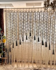 تصویر پرده مکرومه بافی رویش macrame